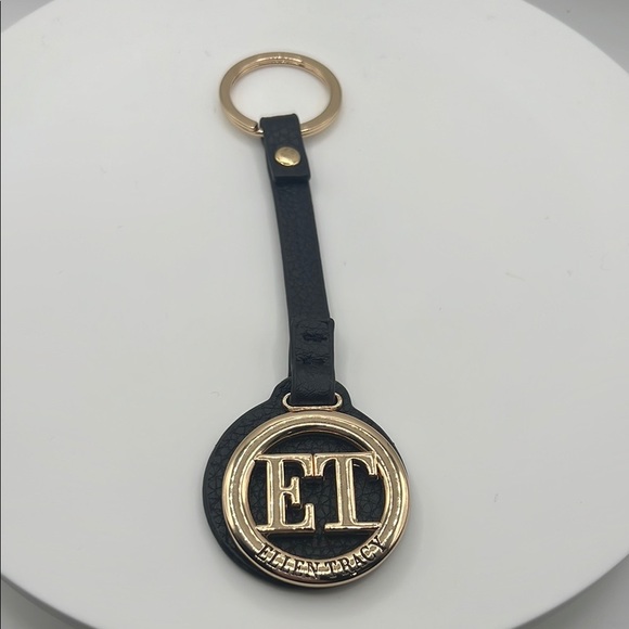 Ellen Tracy Accessories - 858. Ellen Tracy Black and Gold Keychain